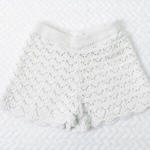 Zara white crotchet shorts